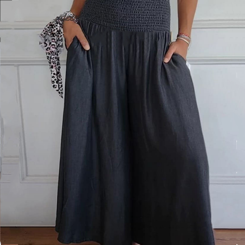 🔥👖Modne damskie dżinsy z szeroką nogawką i wysokim stanem z kieszeniami