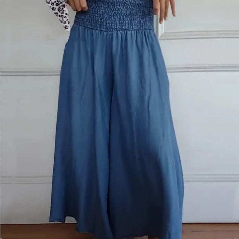 🔥👖Modne damskie dżinsy z szeroką nogawką i wysokim stanem z kieszeniami