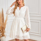 🔥👗💕Damska sukienka z dekoltem w serek i długim rękawem z wycięciem