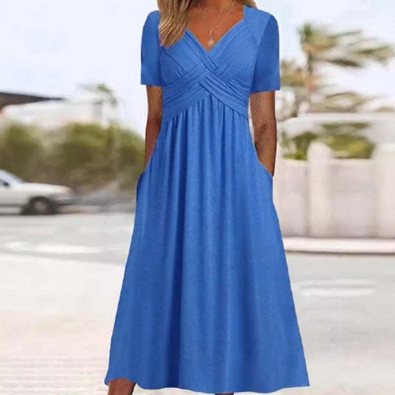 🔥👗Elegancka sukienka damska | klasyczny krój z dekoltem w szpic