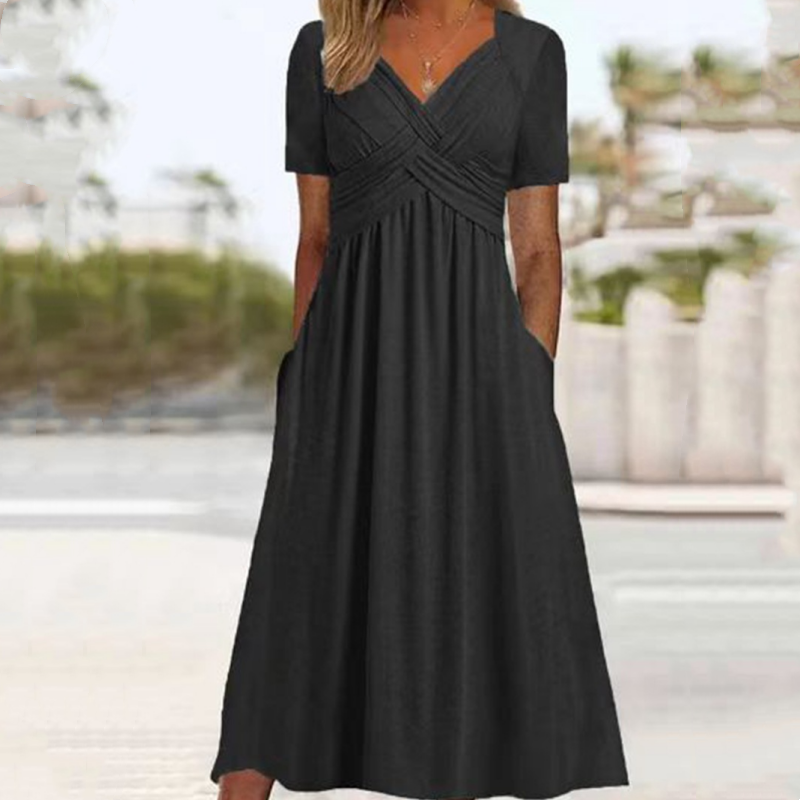 🔥👗Elegancka sukienka damska | klasyczny krój z dekoltem w szpic