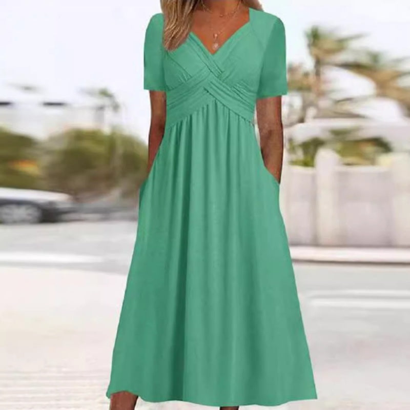 🔥👗Elegancka sukienka damska | klasyczny krój z dekoltem w szpic