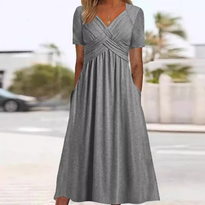🔥👗Elegancka sukienka damska | klasyczny krój z dekoltem w szpic