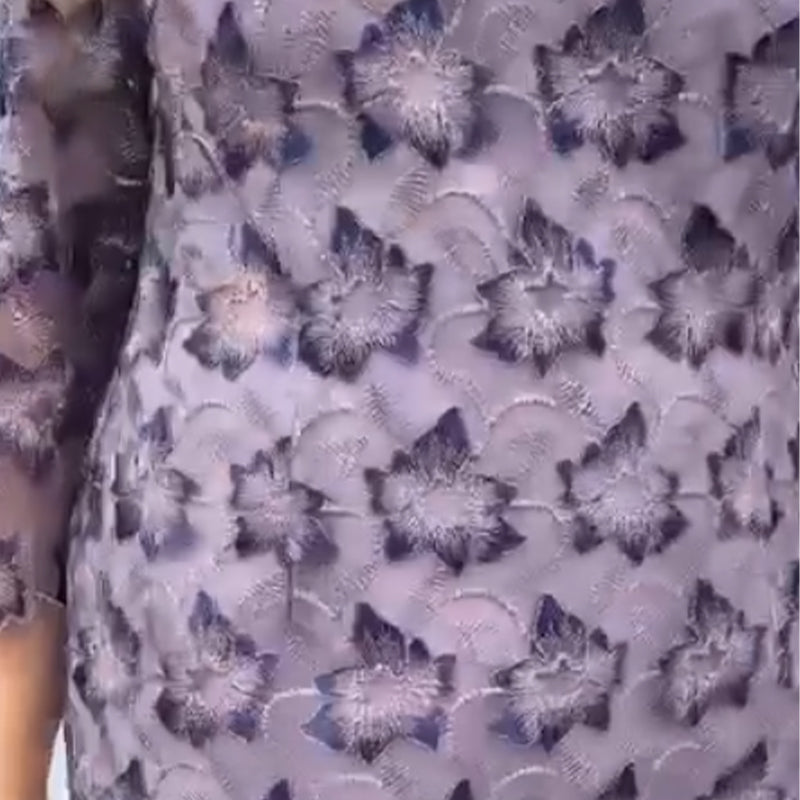 🔥👗Sukienka damska z długim rękawem, w elegancki nadruk, z okrągłym dekoltem