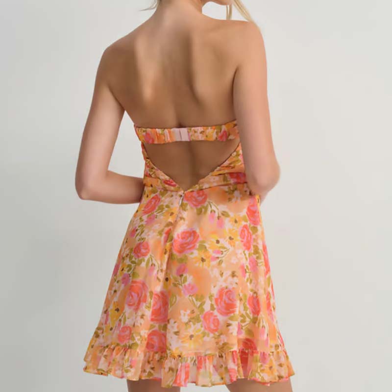 🔥👗Seksowna elegancka sukienka damska bez ramiączek o kroju litery A