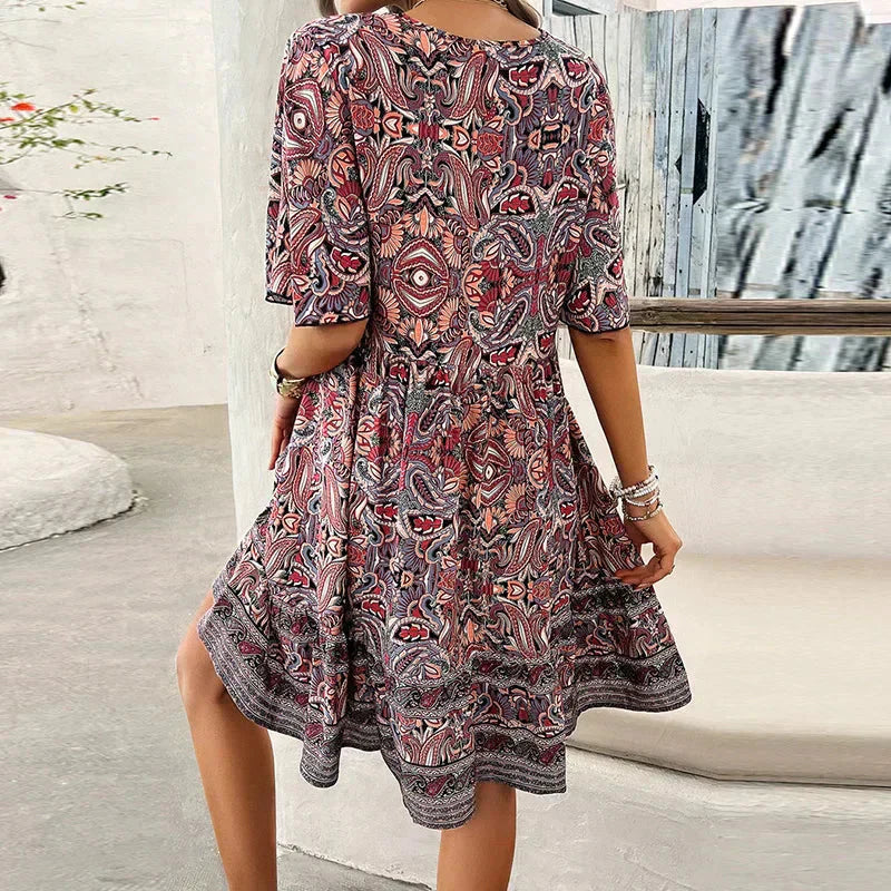 🔥👗 Kwiatowe sukienki z dekoltem w szpic dla kobiet