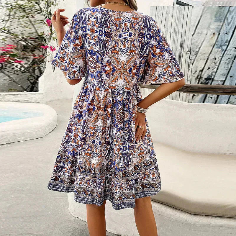 🔥👗 Kwiatowe sukienki z dekoltem w szpic dla kobiet
