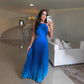 🔥👗Damska sukienka plisowana typu halter w kolorze gradientowym