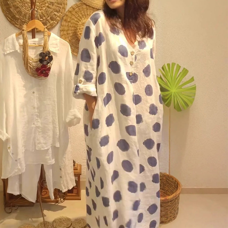 🔥👗Sukienka dla damki w damcu damki w stylu v-dekolt