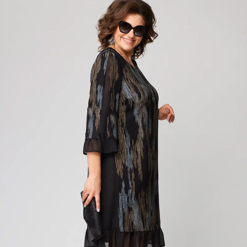 🔥👗Damskie luźne sukienki w pionowe paski Plus Size Plus Size