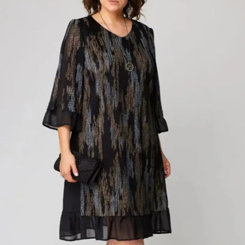 🔥👗Damskie luźne sukienki w pionowe paski Plus Size Plus Size
