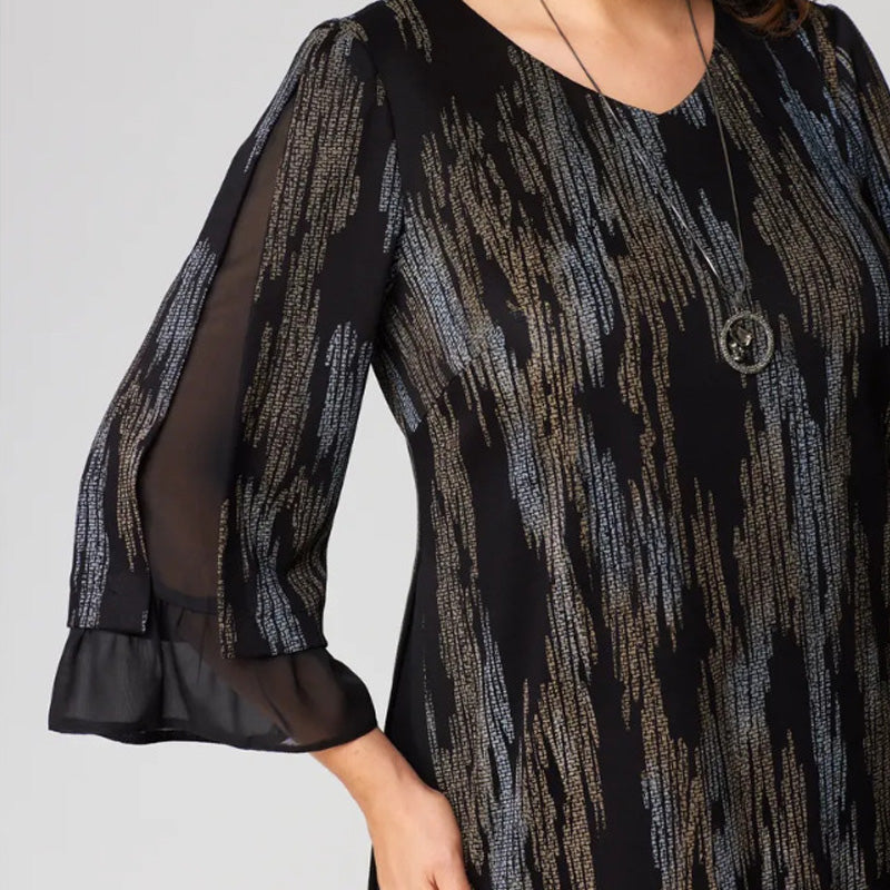 🔥👗Damskie luźne sukienki w pionowe paski Plus Size Plus Size
