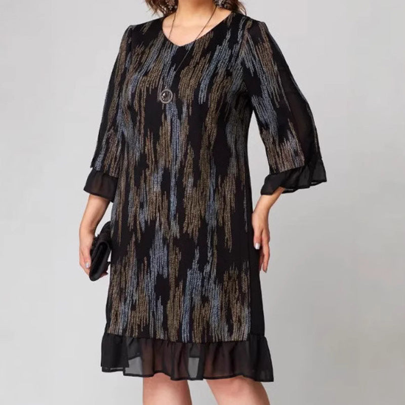 🔥👗Damskie luźne sukienki w pionowe paski Plus Size Plus Size