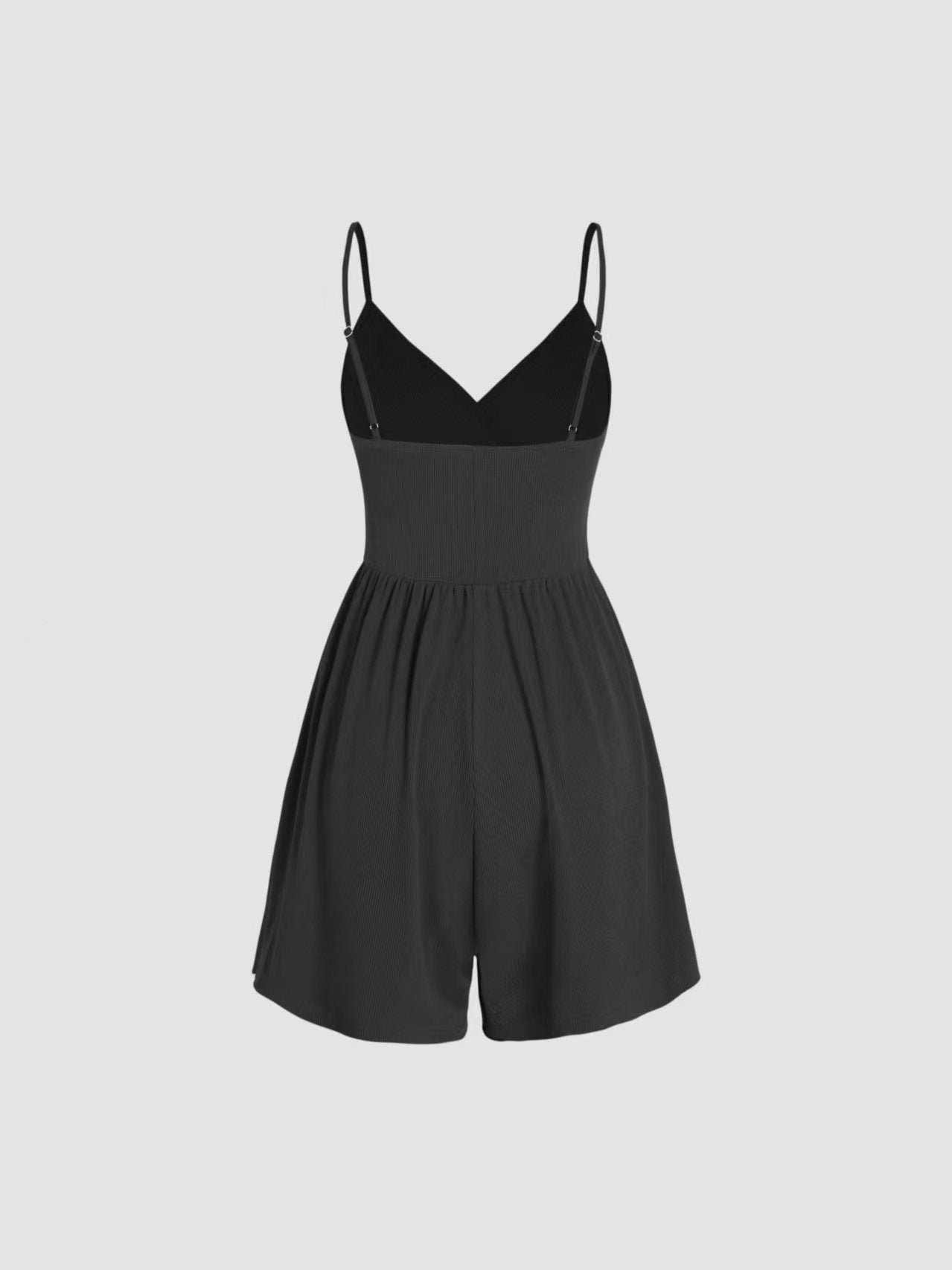 🔥👗Damski swobodny regulowany kombinezon z odkrytymi plecami i kopertowym dekoltem