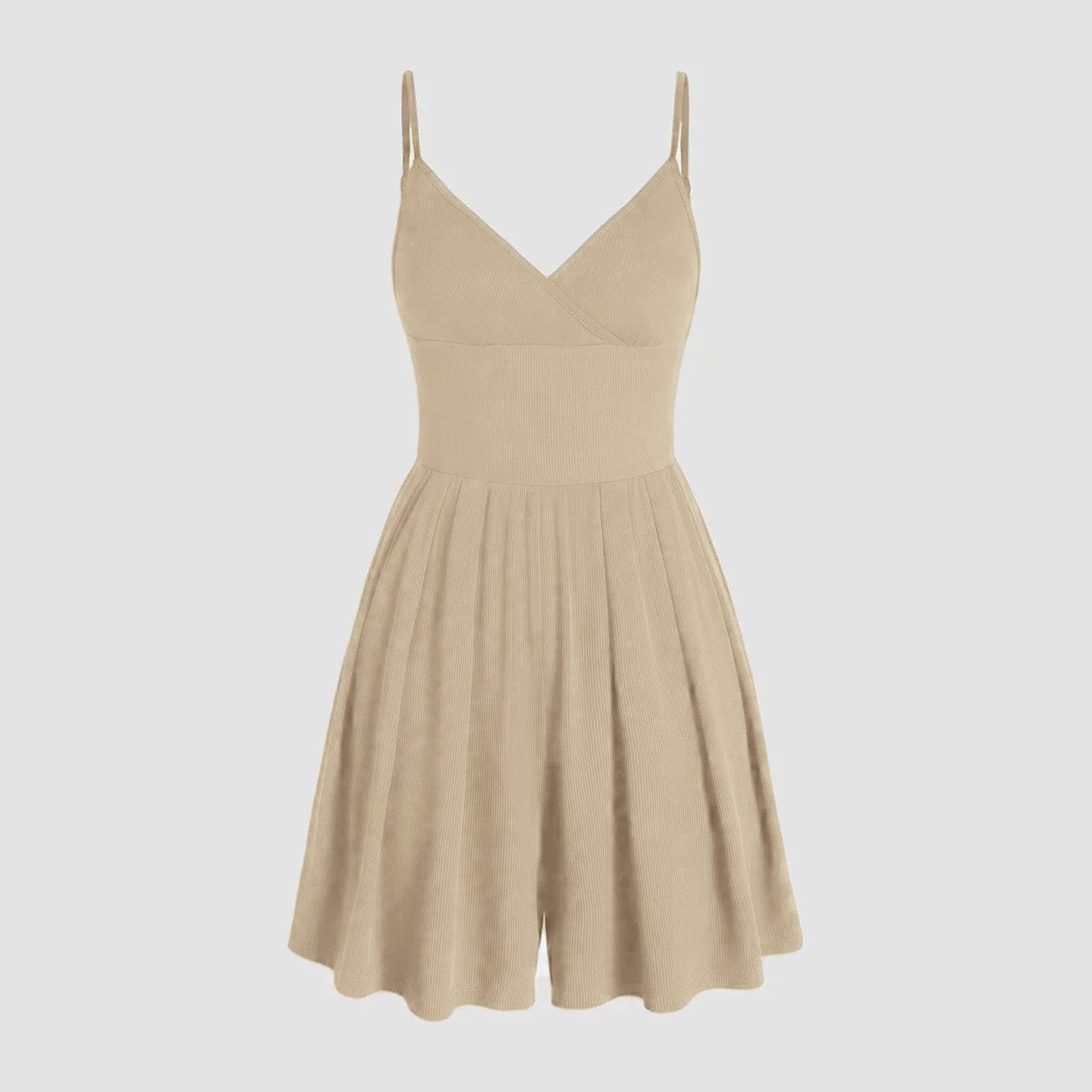 🔥👗Damski swobodny regulowany kombinezon z odkrytymi plecami i kopertowym dekoltem