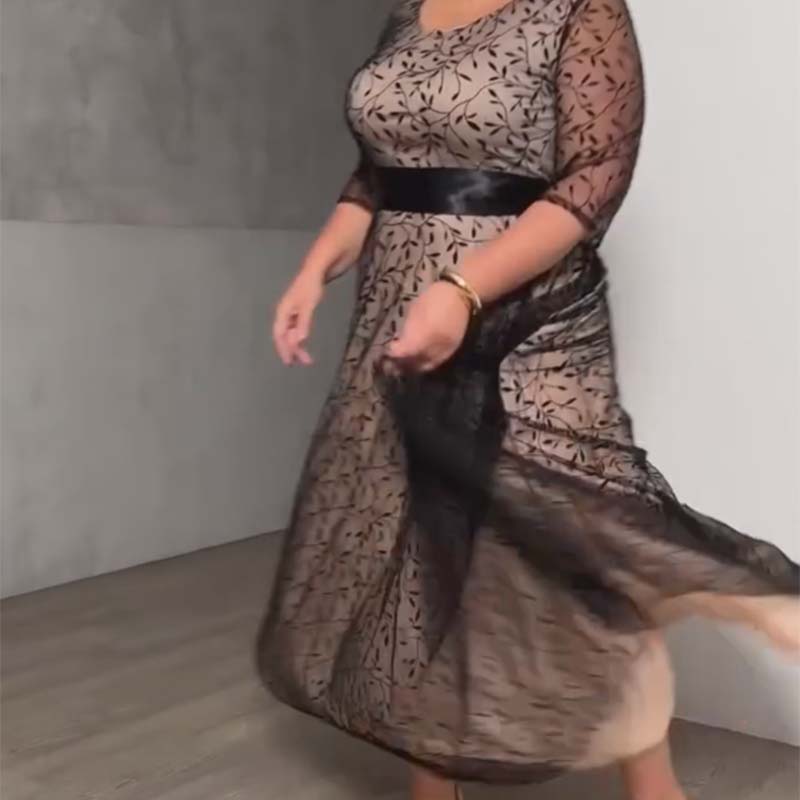 🔥👗Damskie sukienki w kwiaty z rękawami o średniej długości