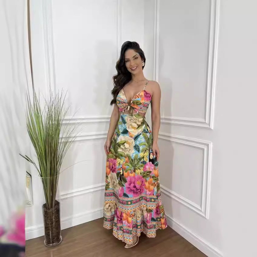 🔥👗Kobiece sukienki plażowe bez rękawów i odkrytych pleców, dopasowane i seksowne