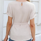 🔥👚Damski top z wiązaniem w talii i baskinką