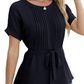 🔥👚Damski top z wiązaniem w talii i baskinką