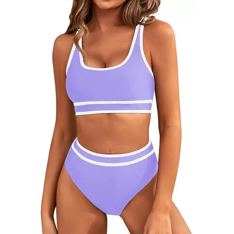 🔥👙Damski zestaw bikini z wysokim stanem