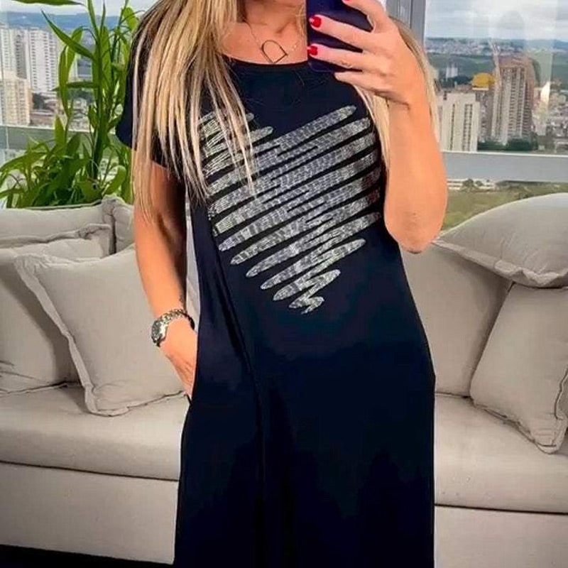 🔥👗Długa sukienka z rozcięciami po bokach