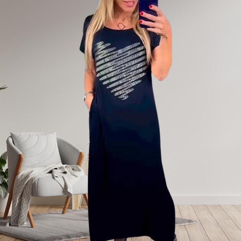 🔥👗Długa sukienka z rozcięciami po bokach