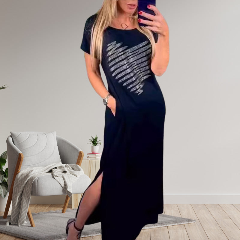 🔥👗Długa sukienka z rozcięciami po bokach