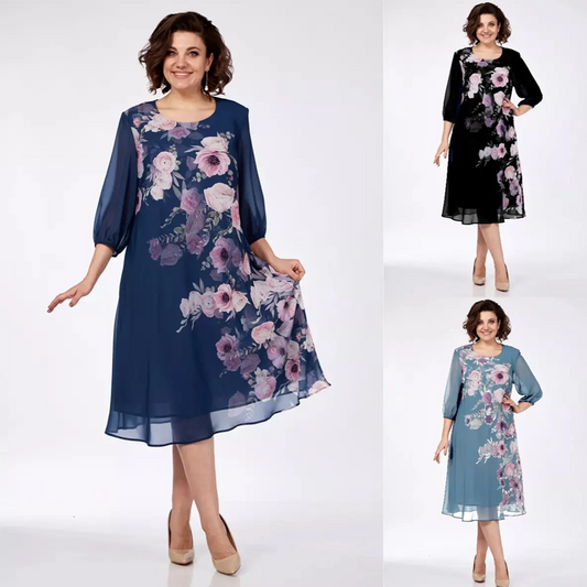 🔥👗Elegancka szyfonowa sukienka w kwiaty [48% taniej dzisiaj]