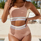 🔥👙Kobiece zestawy bikini, kostium kąpielowy z wysokim stanem, dwuczęściowe kostiumy kąpielowe