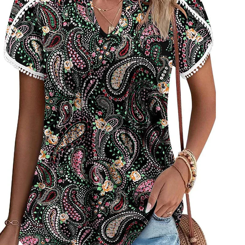 🔥👚【S-4XL】Damska koszulka z krótkim rękawem z nadrukiem