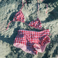 🔥👙Śliczny dwuczęściowy kostium kąpielowy bikini ze wzorem w kratkę i paski dla kobiet