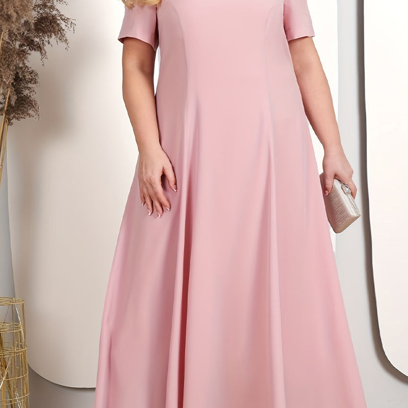 🔥👗Damska sukienka w jednolitym kolorze z koronkowym haftowanym żakietem