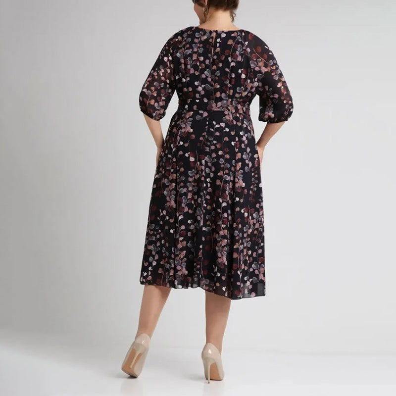 🔥👗Dwuwarstwowa sukienka z krótkim rękawem z nadrukiem
