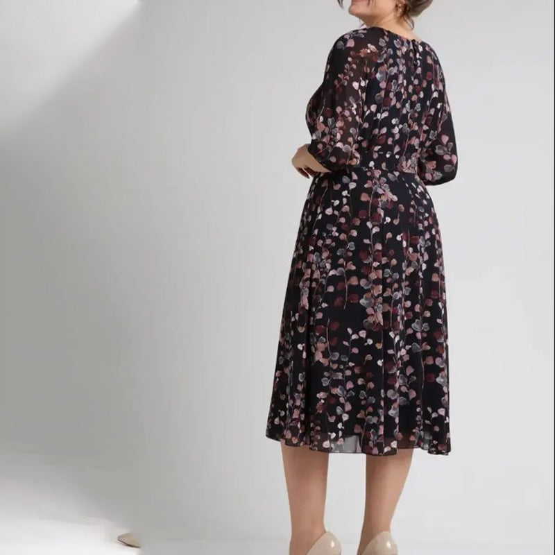 🔥👗Dwuwarstwowa sukienka z krótkim rękawem z nadrukiem