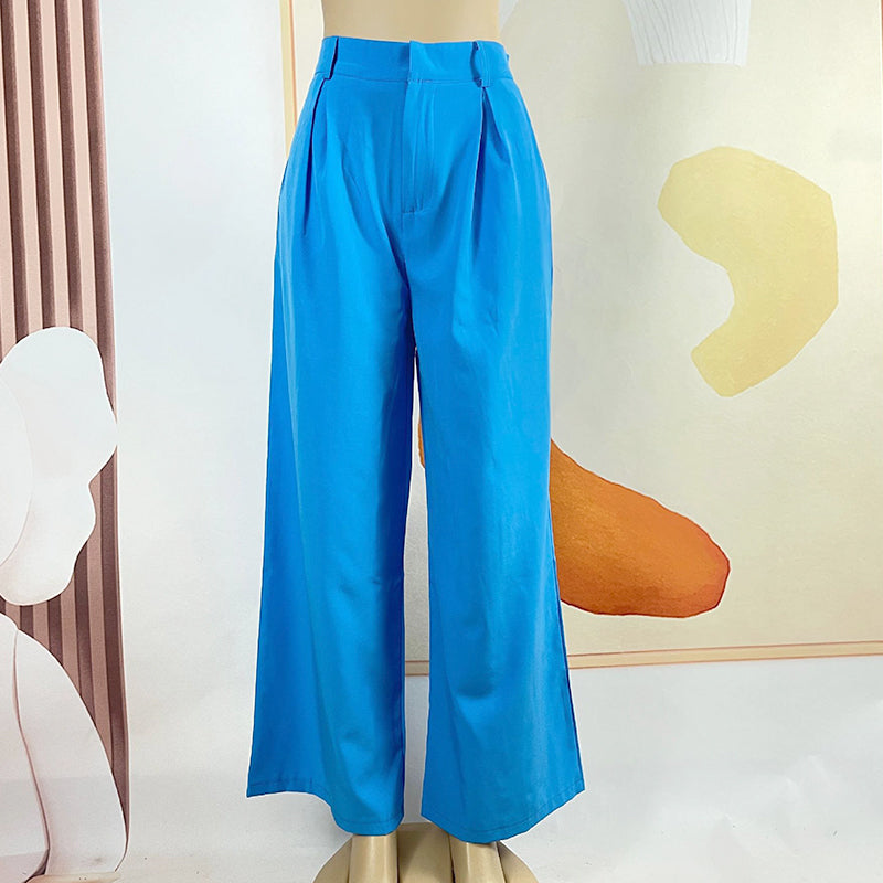🔥👖Casualowe spodnie z wysokim stanem i szerokimi nogawkami