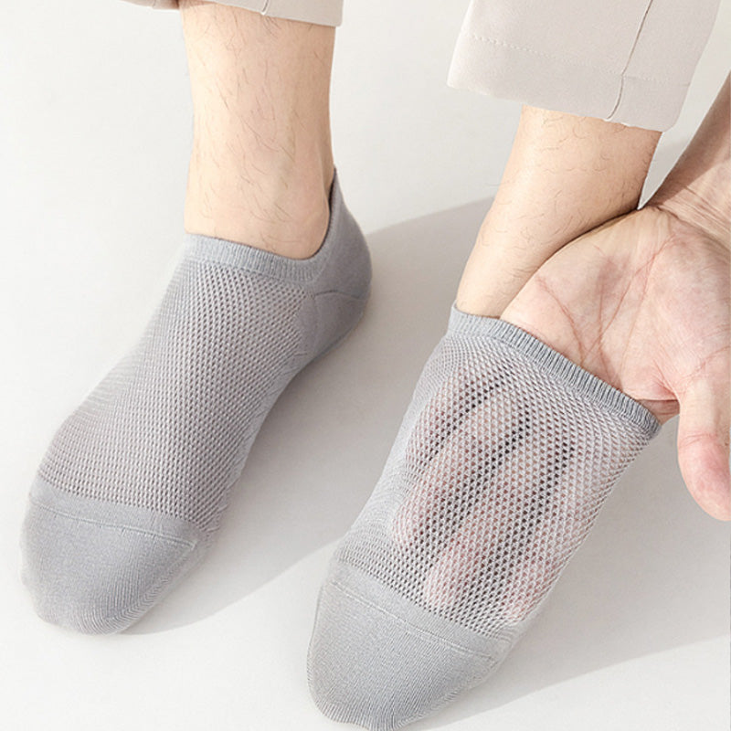 🔥🧦 Męskie skarpetki z siateczki w jednolitym kolorze – oddychające, odprowadzające wilgoć i zapewniające całodzienny komfort