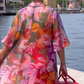 🔥👗Czerwona szyfonowa sukienka w kwiatowy wzór