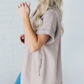 🔥👚Jednokolorowa bawełniana lniana luźna koszulka z krótkim rękawem
