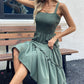🔥👗Damska sukienka bez rękawów z falbaniastym dołem
