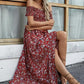 🔥👗Elegancka damska sukienka z odkrytymi ramionami w kwiatowy wzór