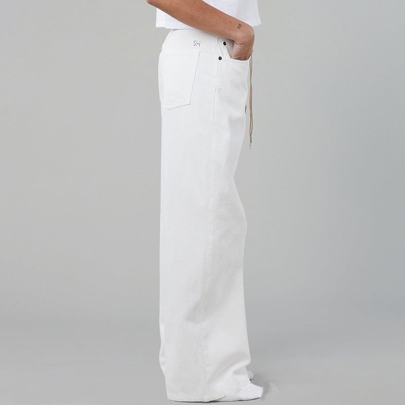 🔥👖Luźne jeansy z niskim stanem i regulowanym ściągaczem
