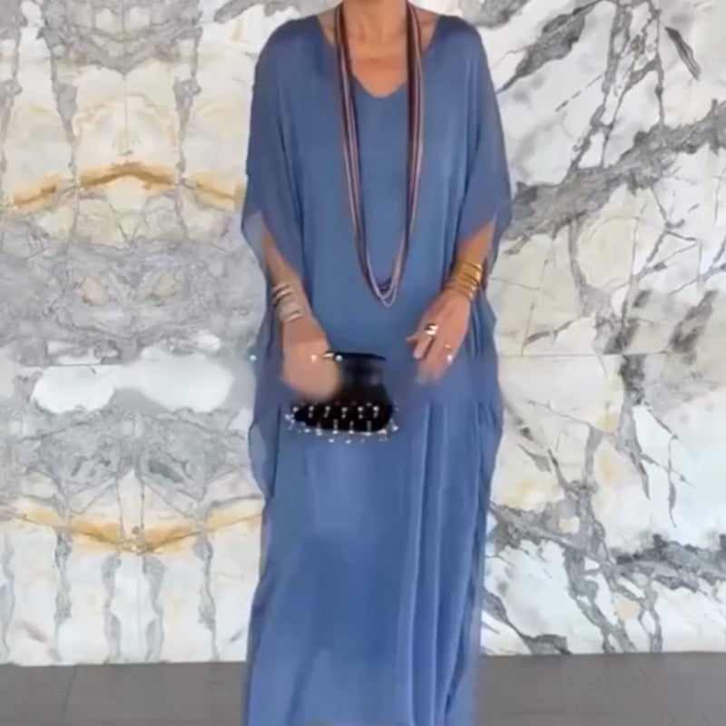 🌟Femei ușoare respirabil V-Neck rochii