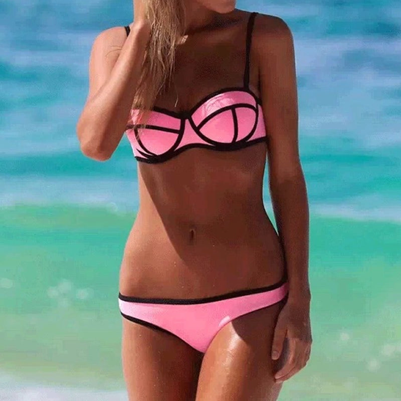 🔥👙Seksowny zestaw bikini Color Block dla kobiet
