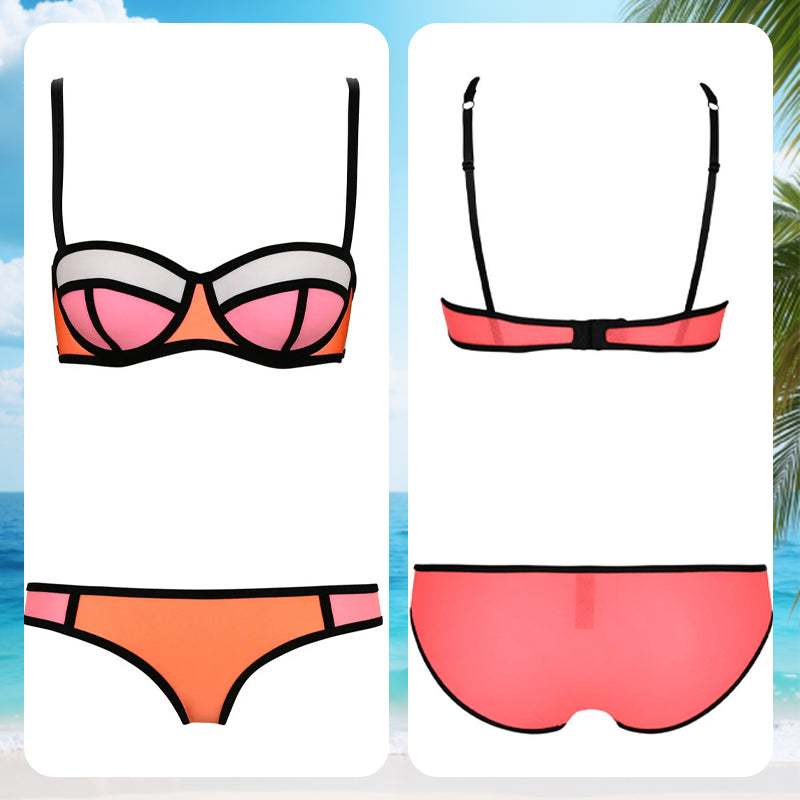 🔥👙Seksowny zestaw bikini Color Block dla kobiet