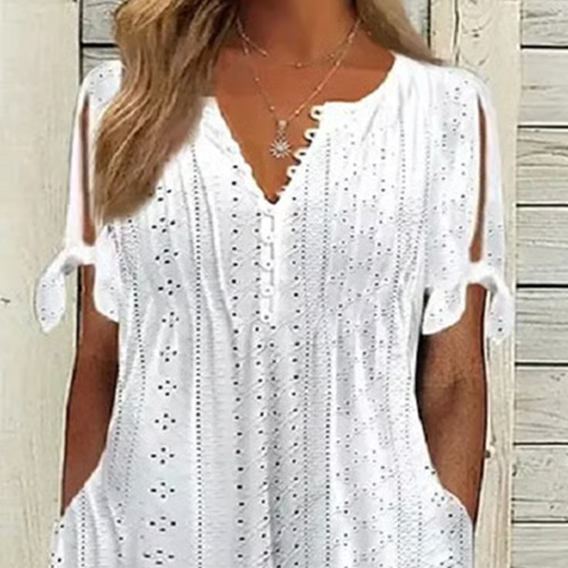 🔥👗Elegancka damska sukienka z dekoltem w szpic