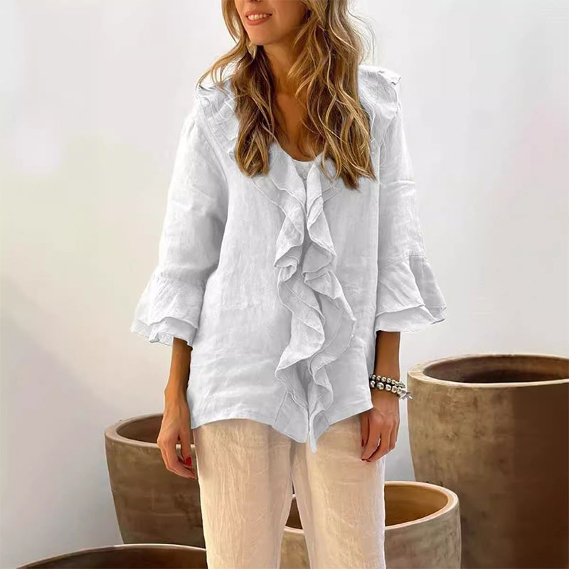 🔥👚【M-4XL】🥼 Damska bluzka z rozszerzanymi rękawami