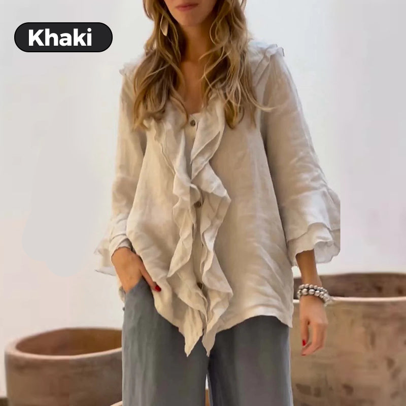 🔥👚【M-4XL】🥼 Damska bluzka z rozszerzanymi rękawami