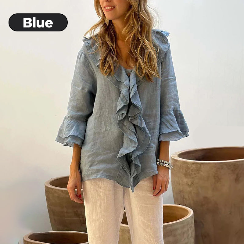 🔥👚【M-4XL】🥼 Damska bluzka z rozszerzanymi rękawami