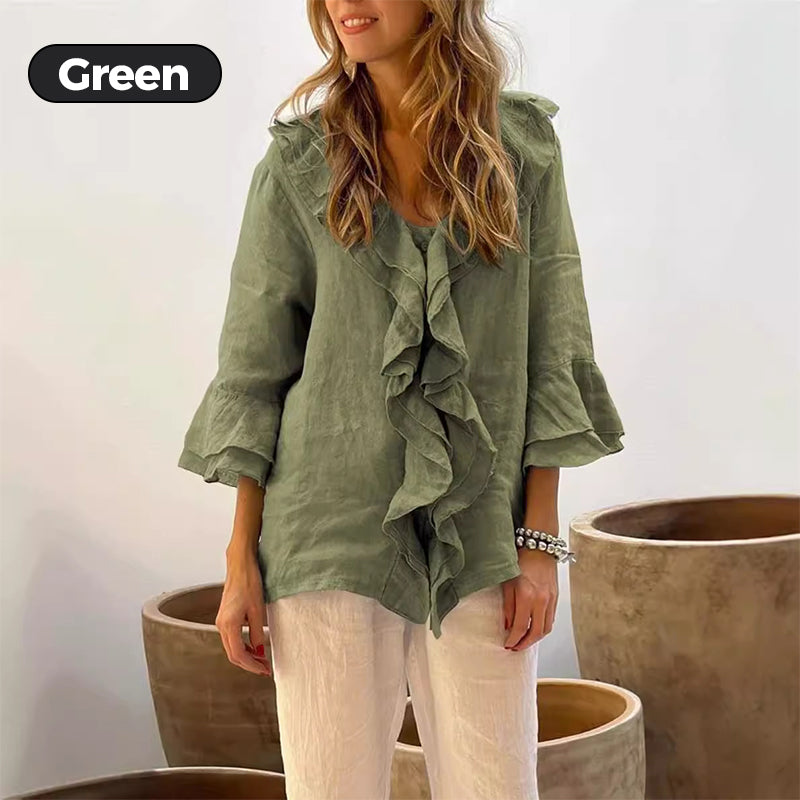 🔥👚【M-4XL】🥼 Damska bluzka z rozszerzanymi rękawami
