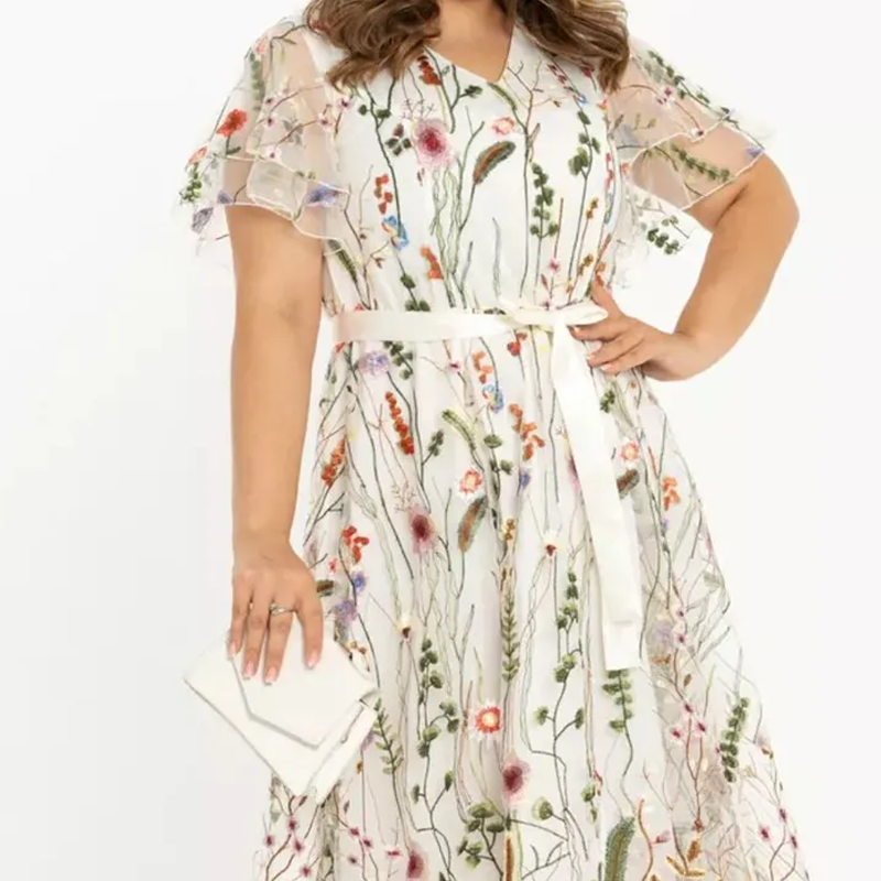 🔥👗 Elegancka i zwiewna sukienka w kwiaty